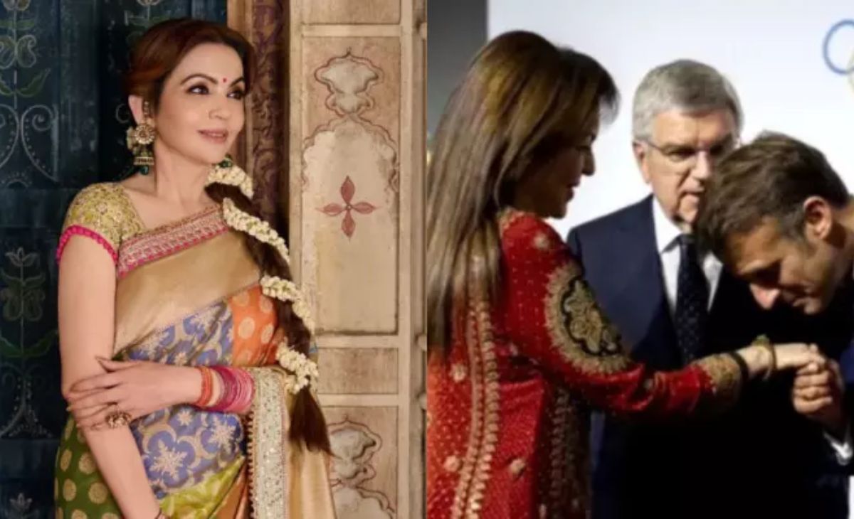 Nita Ambani Stuns in Regal Red at 2024 Paris Olympics Opening Ceremony – A Perfect Blend of Indian Elegance and Global Glamour