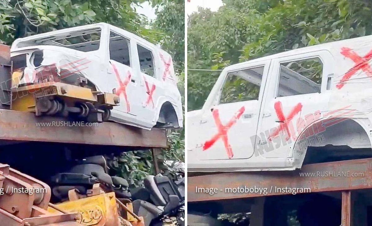 Unveiled Early? Mahindra Thar ROXX Body Shell Spotted at Delhi Scrapyard – What It Means for the Upcoming SUV