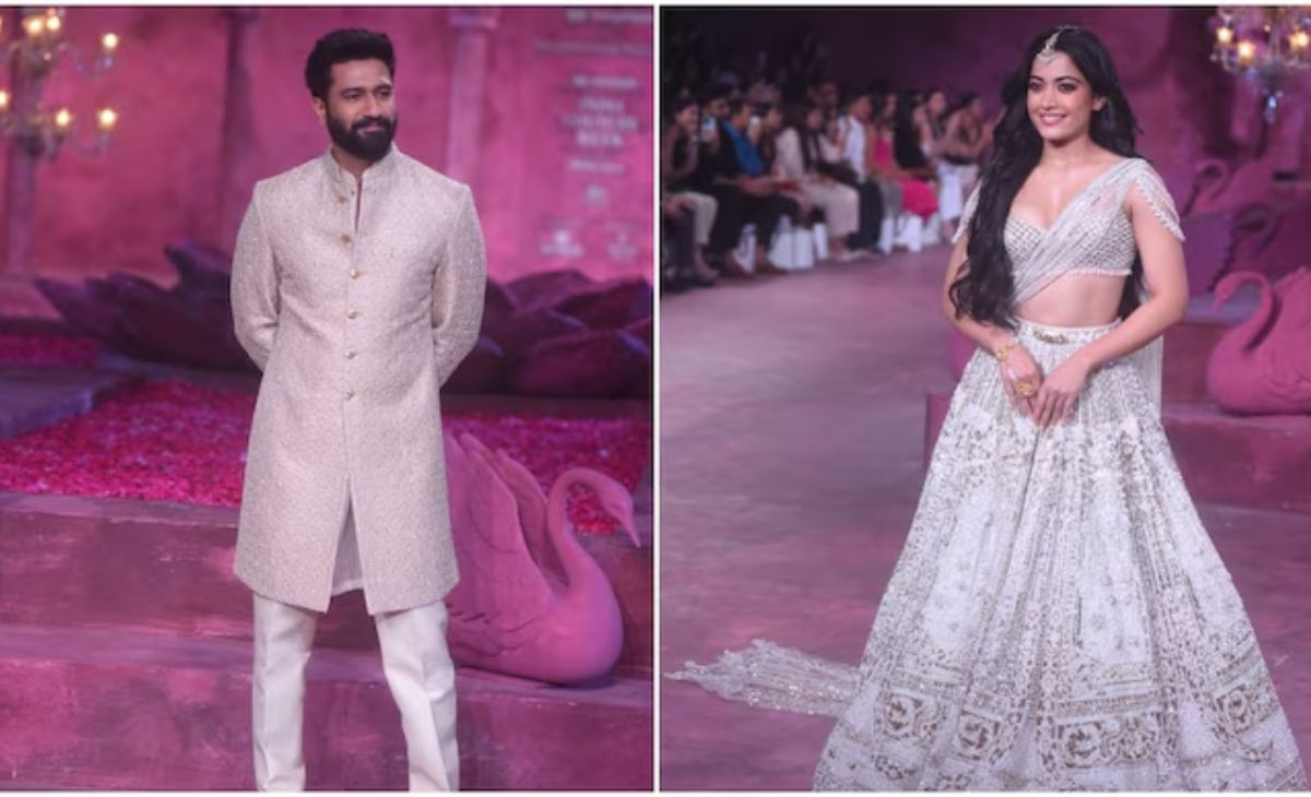 Vicky Kaushal and Rashmika Mandanna Dazzle at India Couture Week, Tease Upcoming Film 'Chhaava' with Stunning Ramp Walk!